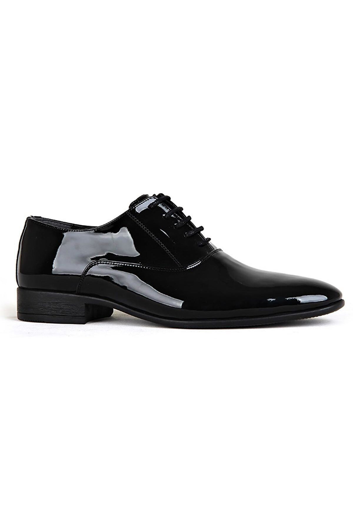 Gizli Topuklu Siyah Rugan Erkek Klasik Ayakkabı MYY134