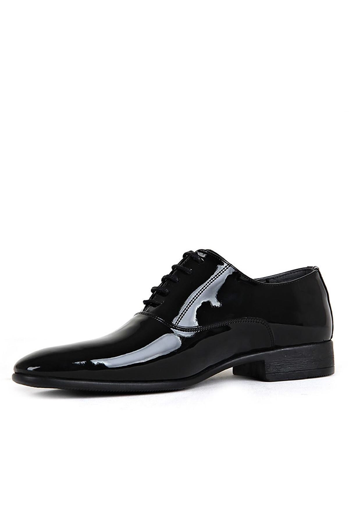 Gizli Topuklu Siyah Rugan Erkek Klasik Ayakkabı MYY134