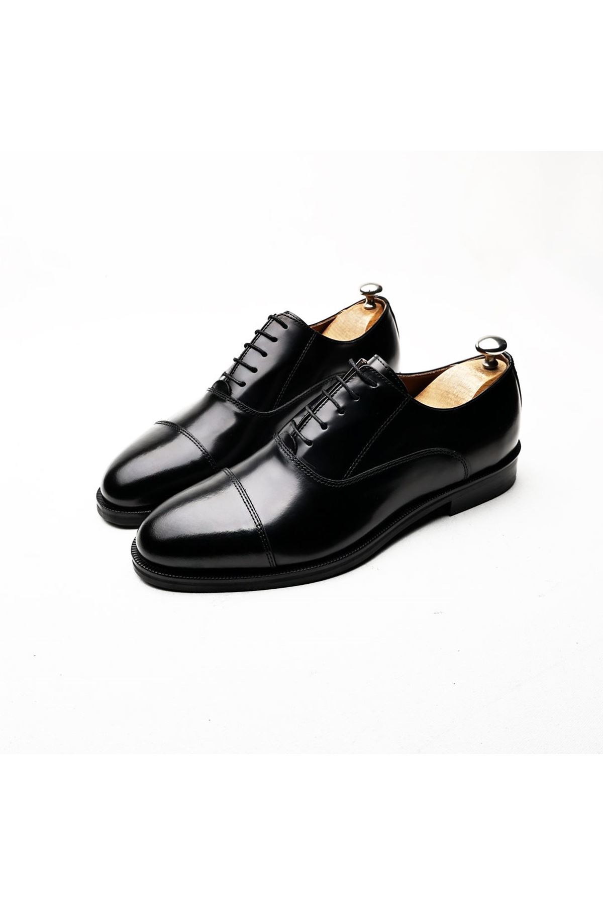 Boy Uzatan Ayakkabı Gizli Topuklu Hakiki Deri Siyah Gazzella Erkek Klasik Ayakkabı MYY232
