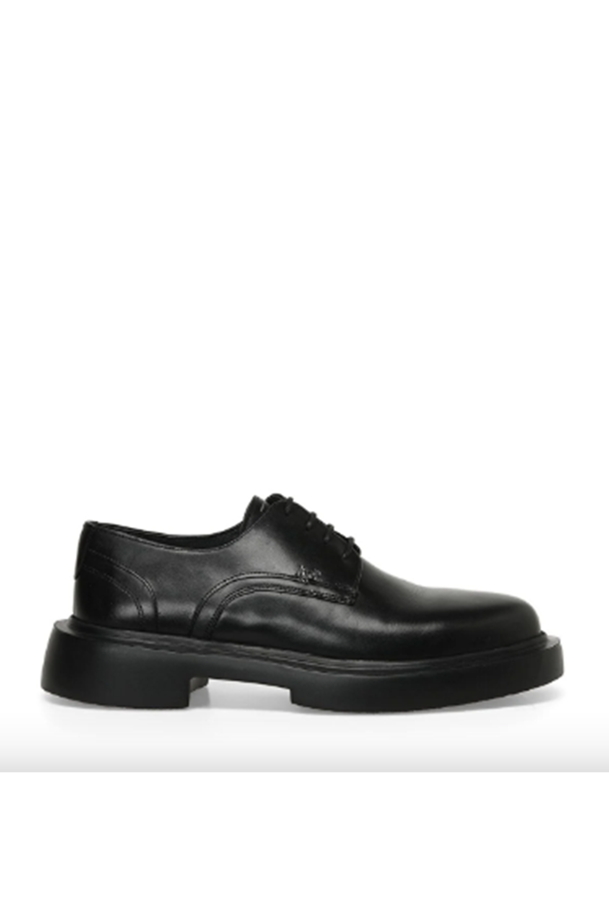 Boy Uzatan Ayakkabı Gizli Topuklu Hakiki Deri TIME 3PR Siyah Erkek Klasik Ayakkabıı MYY240