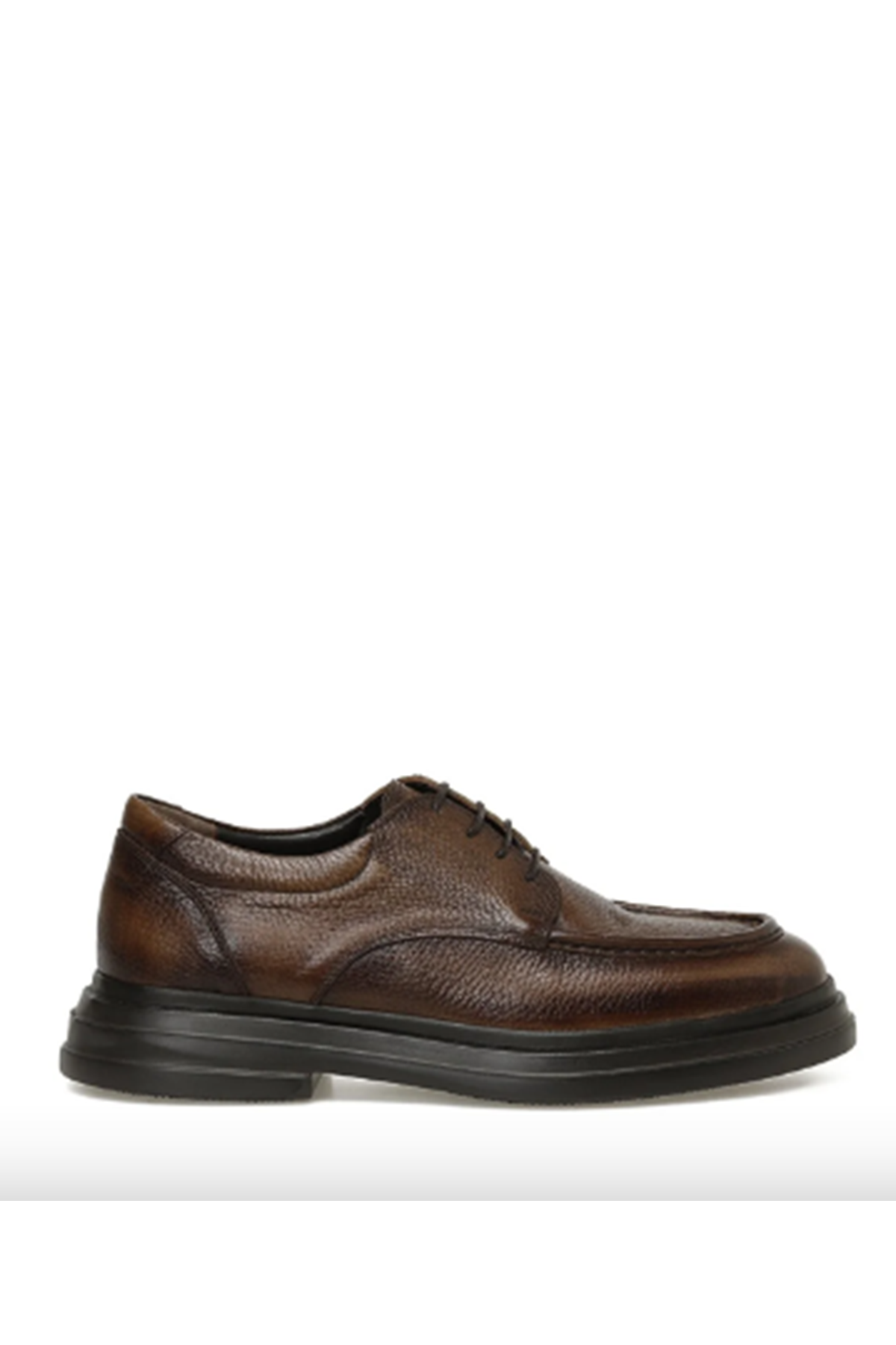 Boy Uzatan Ayakkabı Gizli Topuklu Hakiki Deri MICHEAL 3PR Kahverengi Erkek Klasik Ayakkabı MYY243