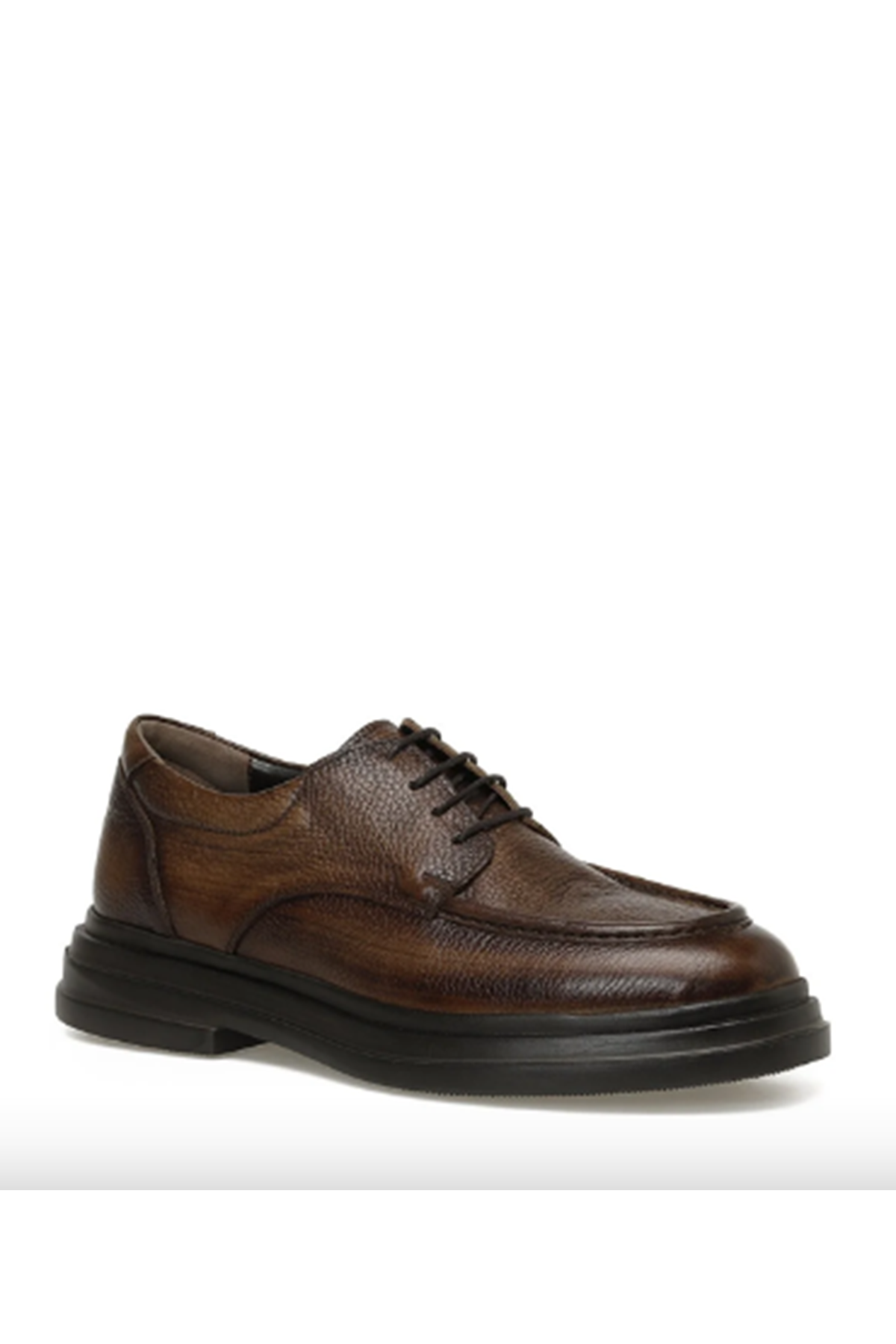Boy Uzatan Ayakkabı Gizli Topuklu Hakiki Deri MICHEAL 3PR Kahverengi Erkek Klasik Ayakkabı MYY243