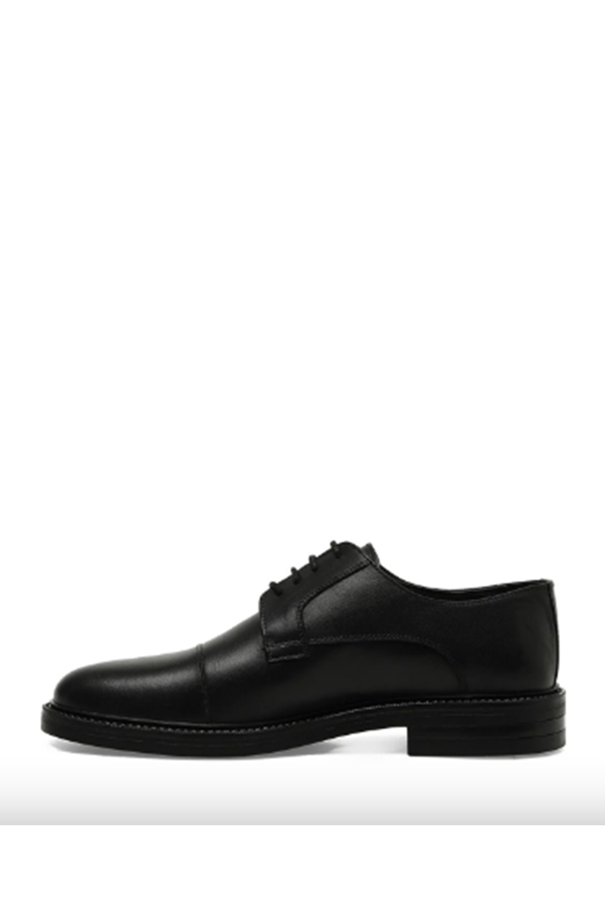 Boy Uzatan Ayakkabı Gizli Topuklu Hakiki Deri TROP 3PR Siyah Erkek Klasik Ayakkabı MYY247