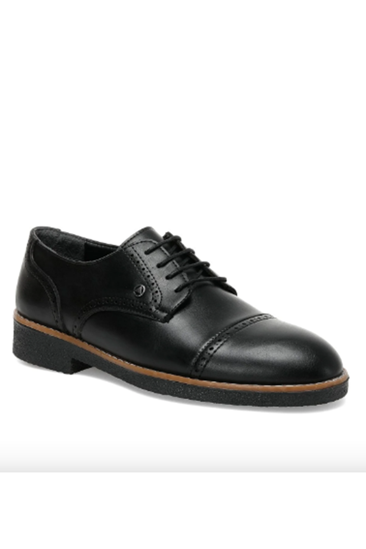 Gizli Topuklu Hakiki Deri CARREY 2PR Siyah Erkek Klasik Ayakkabı MYY139