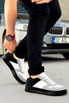 Boy Uzatan Siyah Beyaz Erkek Spor Ayakkabı MYY437