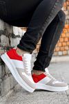Boy Uzatan Beyaz Kırmızı Erkek Spor Ayakkabı MYY440