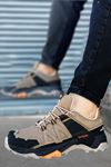 Boy Uzatan Ayakkabı Gizli Topuklu Kahve Outdoor Trekking Erkek Ayakkabı MYY504