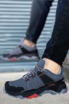 Boy Uzatan Ayakkabı Gizli Topuklu Füme Outdoor Trekking Erkek Ayakkabı MYY505